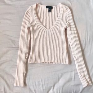 pink ribber forever 21 long sleeve